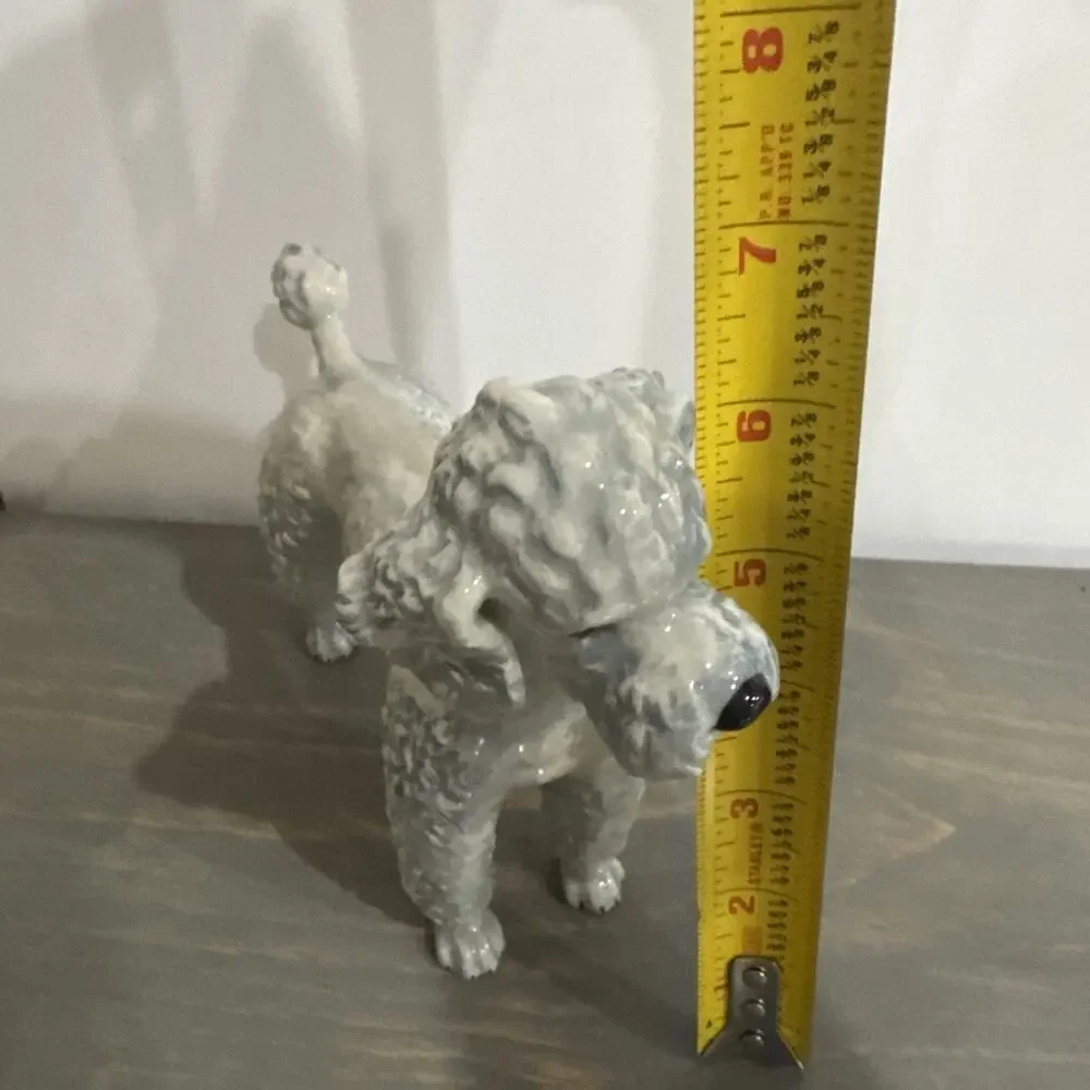 Excellent KERAMOS Wien Vienna Austria Blue STANDARD POODLE Dog Figurine Rare